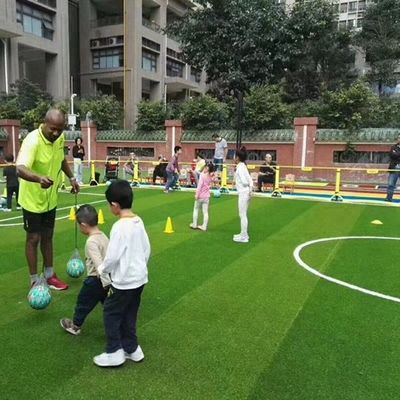 सिलाई दर 16.5/10cm 50mm फुटबॉल कृत्रिम घास फुटबॉल मैदान के लिए सिंथेटिक घास